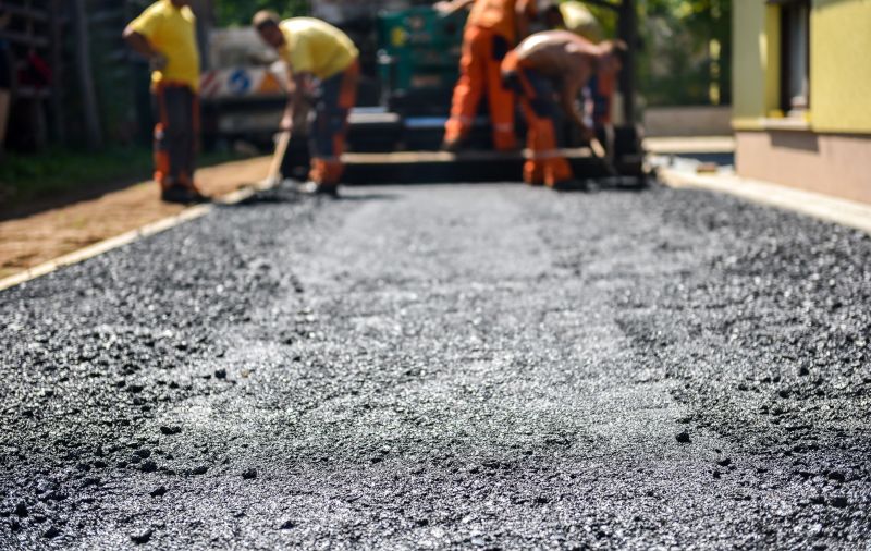 Asphalt Paving Crew at Work